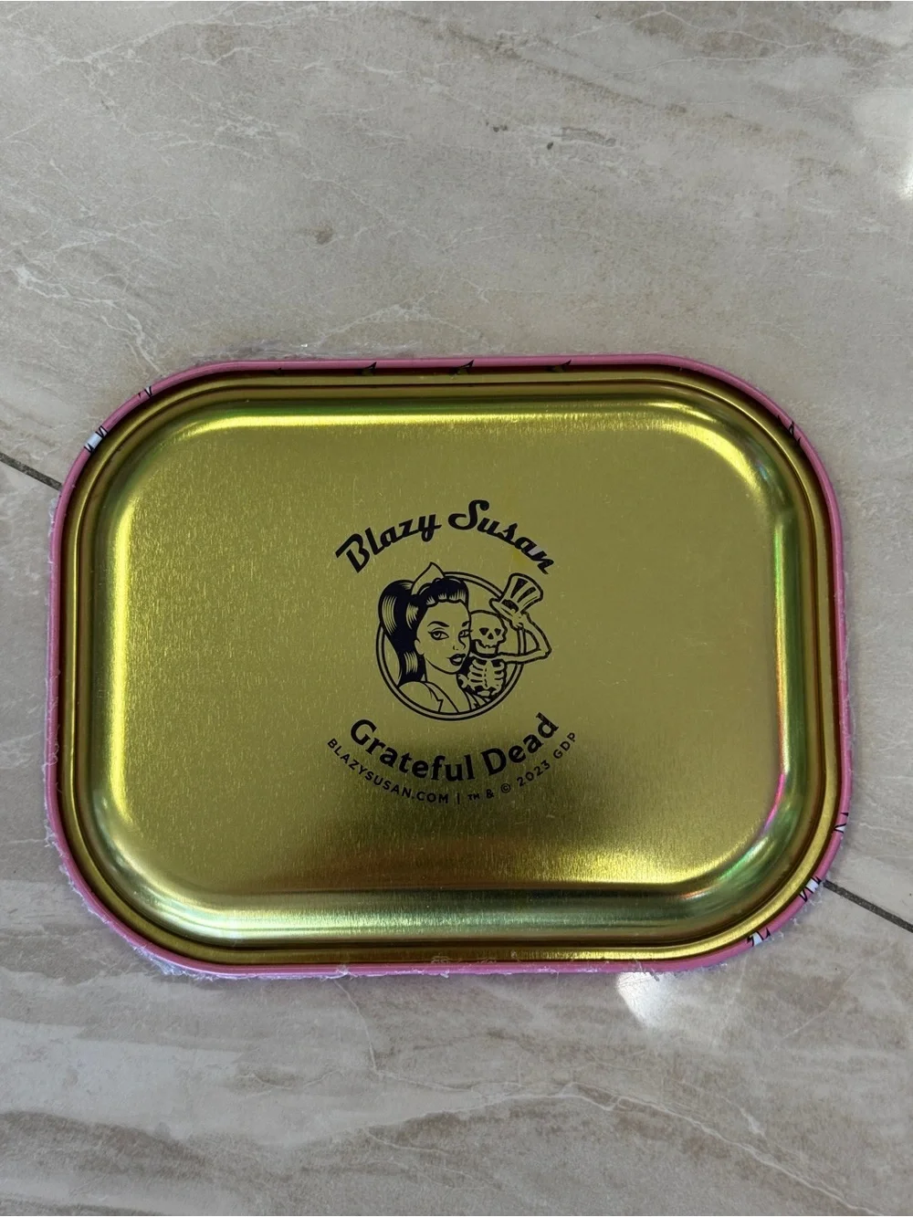 Blazy Susan x Grateful Dead Tray - Pink Bolts